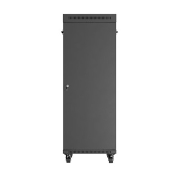 Lanberg 19" szabadon álló rack szekrény 32U/600X1000 üvegajtó, lapraszerelt, LCD kijelző, fekete