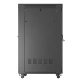 Lanberg 19" szabadon álló rack szekrény 32U/600X1000 üvegajtó, lapraszerelt, LCD kijelző, fekete
