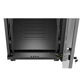 Lanberg 19" szabadon álló rack szekrény 32U/600X1000 üvegajtó, lapraszerelt, LCD kijelző, fekete