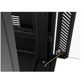 Lanberg 19" szabadon álló rack szekrény 32U/600X1000 üvegajtó, lapraszerelt, LCD kijelző, fekete