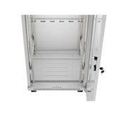 Lanberg 19" szabadon álló rack szekrény 32U/600X600 üvegajtó, lapraszerelt, LCD kijelző, szürke