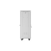 Lanberg 19" szabadon álló rack szekrény 32U/600X600 üvegajtó, lapraszerelt, LCD kijelző, szürke