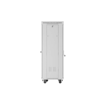 Lanberg 19" szabadon álló rack szekrény 32U/600X600 üvegajtó, lapraszerelt, LCD kijelző, szürke