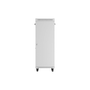 Lanberg 19" szabadon álló rack szekrény 32U/600X600 üvegajtó, lapraszerelt, LCD kijelző, szürke