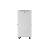 Lanberg 19" szabadon álló rack szekrény 32U/600X800 üvegajtó, lapraszerelt, LCD kijelző, szürke V2