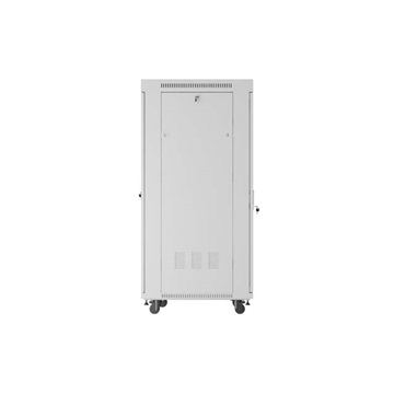 Lanberg 19" szabadon álló rack szekrény 32U/600X800 üvegajtó, lapraszerelt, LCD kijelző, szürke V2