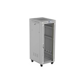 Lanberg 19" szabadon álló rack szekrény 32U/600X800 üvegajtó, lapraszerelt, LCD kijelző, szürke V2