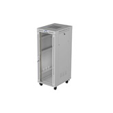 Lanberg 19" szabadon álló rack szekrény 32U/600X800 üvegajtó, lapraszerelt, LCD kijelző, szürke V2