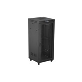 Lanberg 19" szabadon álló rack szekrény 37U/800X800, perforált ajtó, lapraszerelt, LCD kijelző, fekete