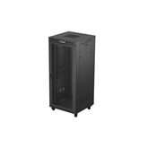 Lanberg 19" szabadon álló rack szekrény 37U/800X800, perforált ajtó, lapraszerelt, LCD kijelző, fekete