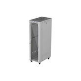 Lanberg 19" szabadon álló rack szekrény 42U/600X1000 üvegajtó, lapraszerelt, LCD kijelző, szürke