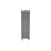 Lanberg 19" szabadon álló rack szekrény 42U/600X1000 üvegajtó, lapraszerelt, LCD kijelző, szürke