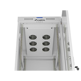 Lanberg 19" szabadon álló rack szekrény 42U/600X1000 üvegajtó, lapraszerelt, LCD kijelző, szürke