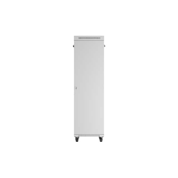 Lanberg 19" szabadon álló rack szekrény 42U/600X1000 üvegajtó, lapraszerelt, LCD kijelző, szürke