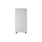 Lanberg 19" szabadon álló rack szekrény 42U/600X1000 üvegajtó, lapraszerelt, LCD kijelző, szürke