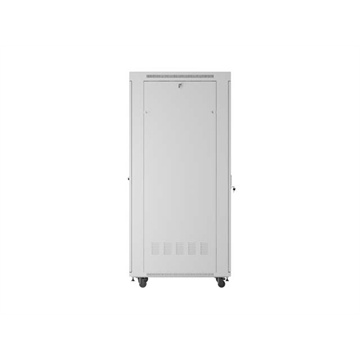 Lanberg 19" szabadon álló rack szekrény 42U/600X1000 üvegajtó, lapraszerelt, LCD kijelző, szürke