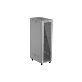 Lanberg 19" szabadon álló rack szekrény 42U/600X1000 üvegajtó, lapraszerelt, LCD kijelző, szürke