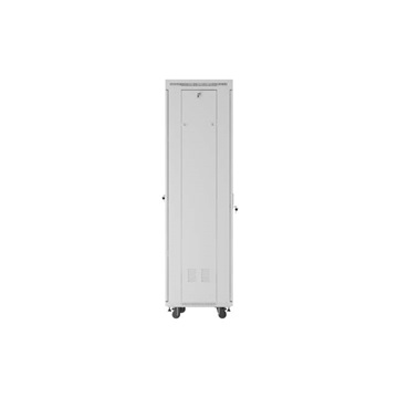 Lanberg 19" szabadon álló rack szekrény 42U/600X600 üvegajtó, lapraszerelt, LCD kijelző, szürke V2