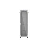 Lanberg 19" szabadon álló rack szekrény 42U/600X600 üvegajtó, lapraszerelt, LCD kijelző, szürke V2