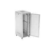 Lanberg 19" szabadon álló rack szekrény 42U/800X1000 perforált ajtó, lapraszerelt, LCD kijelző, szürke