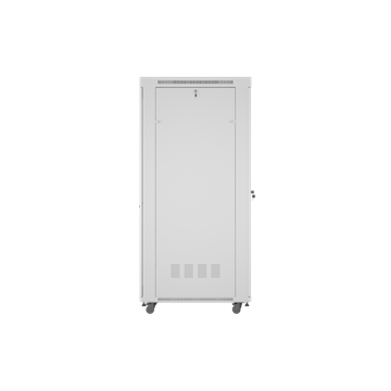 Lanberg 19" szabadon álló rack szekrény 42U/800X1000 perforált ajtó, lapraszerelt, LCD kijelző, szürke