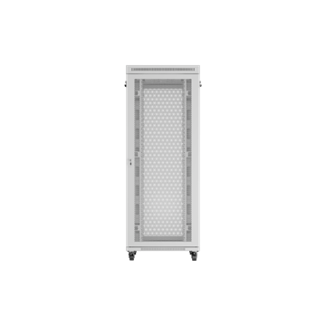 Lanberg 19" szabadon álló rack szekrény 42U/800X1000 perforált ajtó, lapraszerelt, LCD kijelző, szürke
