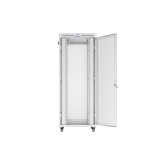 Lanberg 19" szabadon álló rack szekrény 42U/800X1000 perforált ajtó, lapraszerelt, LCD kijelző, szürke