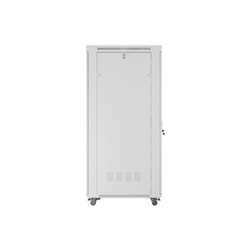 Lanberg 19" szabadon álló rack szekrény 42U/800X1000 üvegajtó, lapraszerelt, LCD kijelző, szürke V2