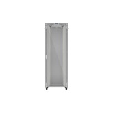Lanberg 19" szabadon álló rack szekrény 47U/800X1000 üvegajtó, lapraszerelt, LCD kijelző, szürke