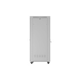 Lanberg 19" szabadon álló rack szekrény 47U/800X1000 üvegajtó, lapraszerelt, LCD kijelző, szürke