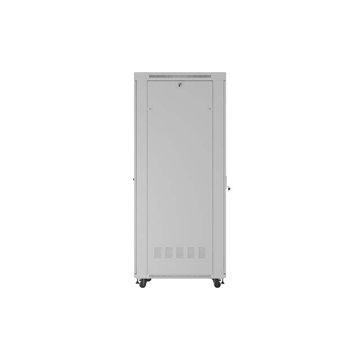 Lanberg 19" szabadon álló rack szekrény 47U/800X1000 üvegajtó, lapraszerelt, LCD kijelző, szürke