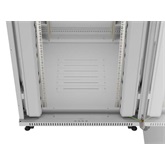 Lanberg 19" szabadon álló rack szekrény 47U/800X1000 üvegajtó, lapraszerelt, LCD kijelző, szürke