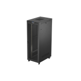 Lanberg 19" szabadon álló rack szekrény 47U/800X1200 perforált ajtó, lapraszerelt, LCD kijelző, fekete V2