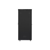Lanberg 19" szabadon álló rack szekrény 47U/800X1200 üvegajtó, lapraszerelt, LCD kijelző, fekete V2