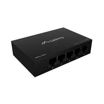 Lanberg 5 portos Gigabit Desktop Switch, fémházas, 12V