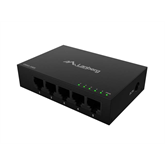 Lanberg 5 portos Gigabit Desktop Switch, fémházas, 12V