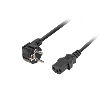 Lanberg CEE 7/7->IEC 320 C13 tápkábel 1,8 m, VDE fekete