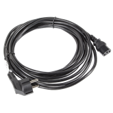 Lanberg CEE 7/7->IEC 320 C13 tápkábel, 5 m, VDE, fekete
