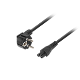 Lanberg CEE 7/7 (Mickey)->IEC 320 C5 tápkábel, 1,8 m, VDE, fekete
