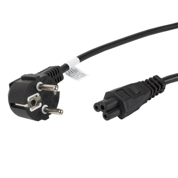 Lanberg CEE 7/7 (Mickey)->IEC 320 C5 tápkábel, 1,8 m, VDE, fekete