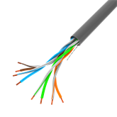 Lanberg Cat.5e U/UTP réz fali kábel 100m, AWG24, PVC, 100Mhz, Eca, szürke, CPR