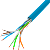 Lanberg Cat.5e U/UTP rézzel bevont (CCA) fali kábel 305m, AWG24, PVC, 100Mhz, Fca, kék