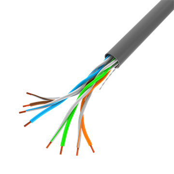 Lanberg 100Mb/s U/UTP rézzel bevont (CCA) fali kábel 305m, AWG24, PVC, 100Mhz, Fca, szürke