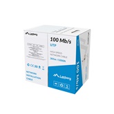 Lanberg 100Mb/s U/UTP rézzel bevont (CCA) patch kábel 305m, PVC, 100Mhz, szürke
