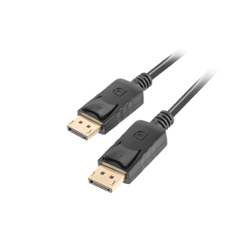 Lanberg DisplayPort (M/M) kábel, 19 pin v1.2 0,5 m, 4K, fekete