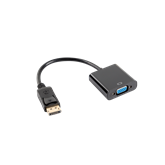 Lanberg DisplayPort (M) 1.1->VGA (F) adapter kábel, 20 cm, fekete
