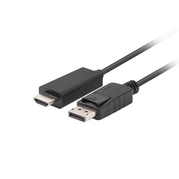 Lanberg DisplayPort (M) v1.1->HDMI (M) kábel, 3 m, fekete