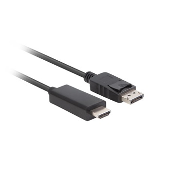 Lanberg DisplayPort (M) v1.1->HDMI (M) kábel, 3 m, fekete