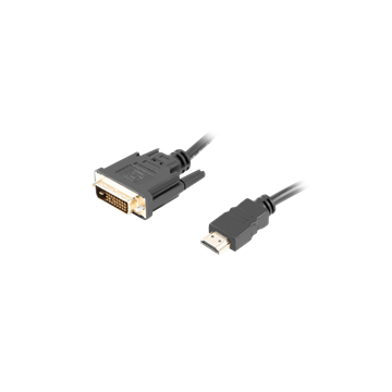 Lanberg HDMI (M)->DVI-D (M) (24+1) kábel 1,8 m, fekete