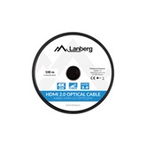 Lanberg HDMI (M/M) v2.0 kábel, 100 m, optikai, fekete, AOC